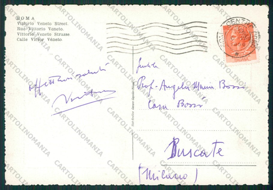 Roma Città Auto FG cartolina KV8513 – retro