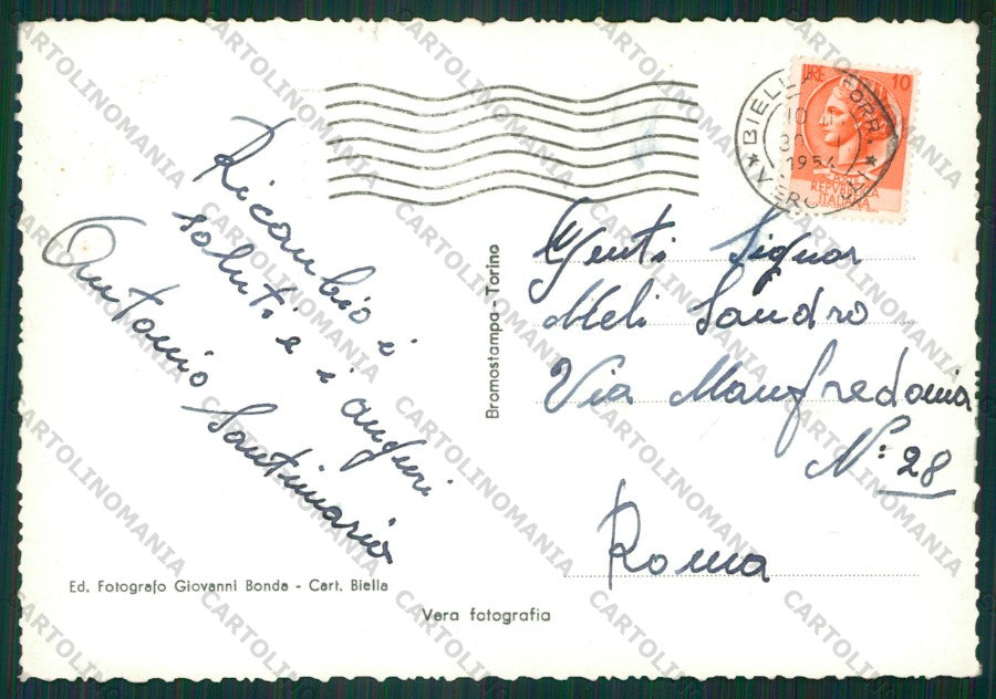 Biella Città Carducci Foto FG cartolina KV8516 – retro