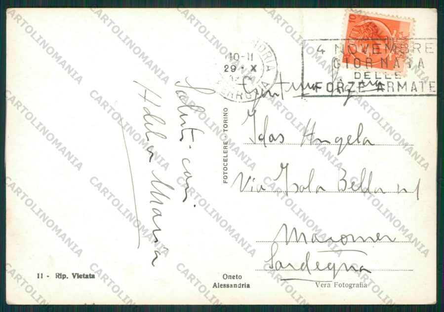 Alessandria Città Foto FG cartolina KV8526 – retro