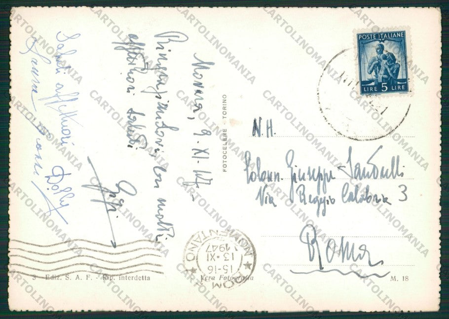 Novara Città Monte Rosa Foto FG cartolina KV8533 – retro