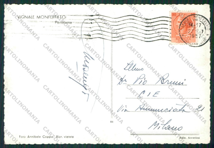 Alessandria Vignale Monferrato MACCHIE Foto FG cartolina KV8543 – retro