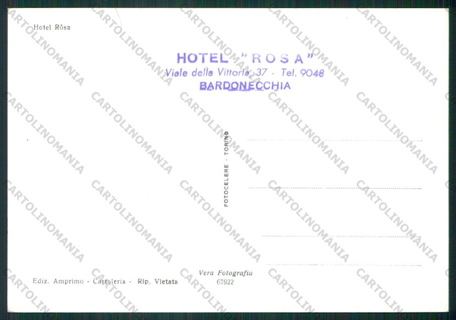 Torino Bardonecchia Nevicata Foto FG cartolina KV8546 – retro