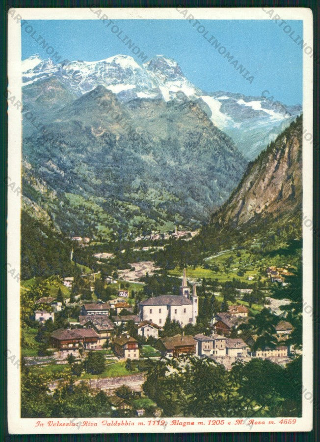 Vercelli Riva Valdobbia Alagna Monte Rosa FG cartolina KV8550 – fronte