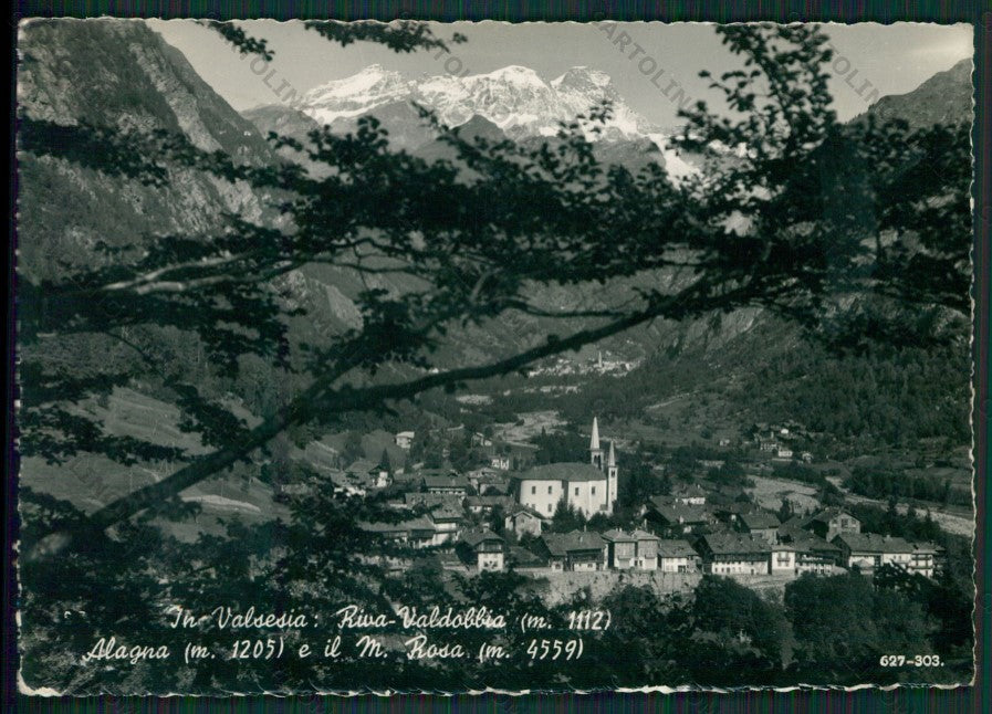 Vercelli Riva Valdobbia Alagna Monte Rosa Foto FG cartolina KV8556 – fronte