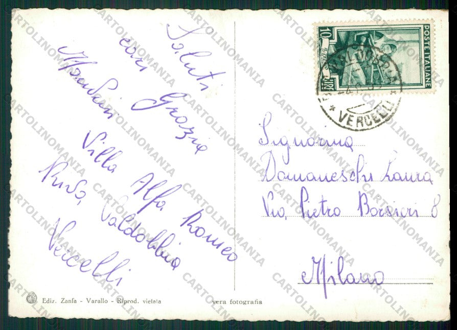 Vercelli Riva Valdobbia Alagna Monte Rosa Foto FG cartolina KV8556 – retro