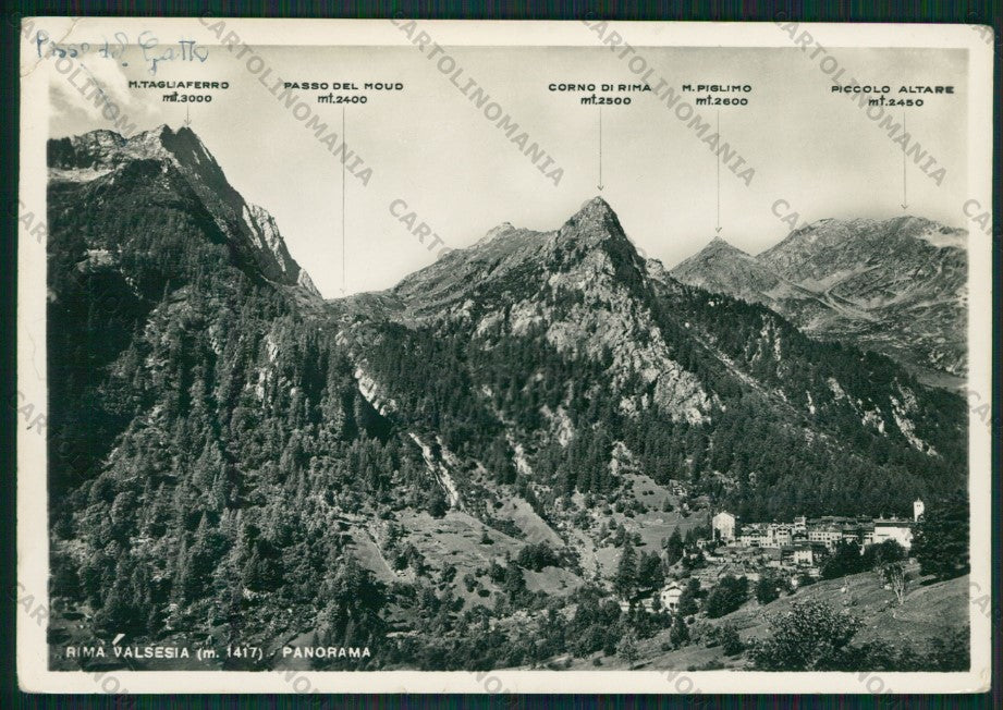 Vercelli Rima Valsesia PIEGHE Foto FG cartolina KV8562 – fronte