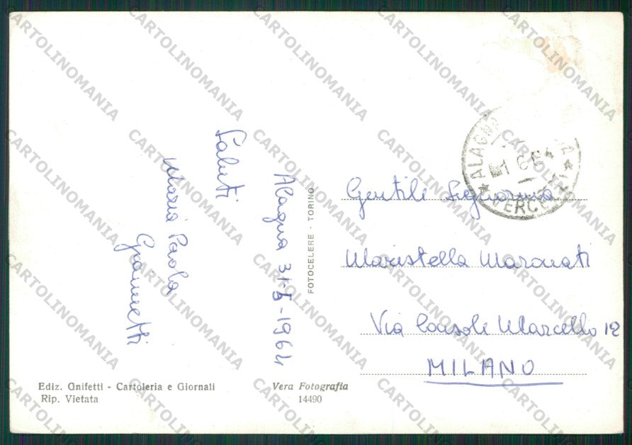 Vercelli Alagna Valsesia Alpi Otro Tagliaferro ABRASA Foto FG cartolina KV8564 – retro