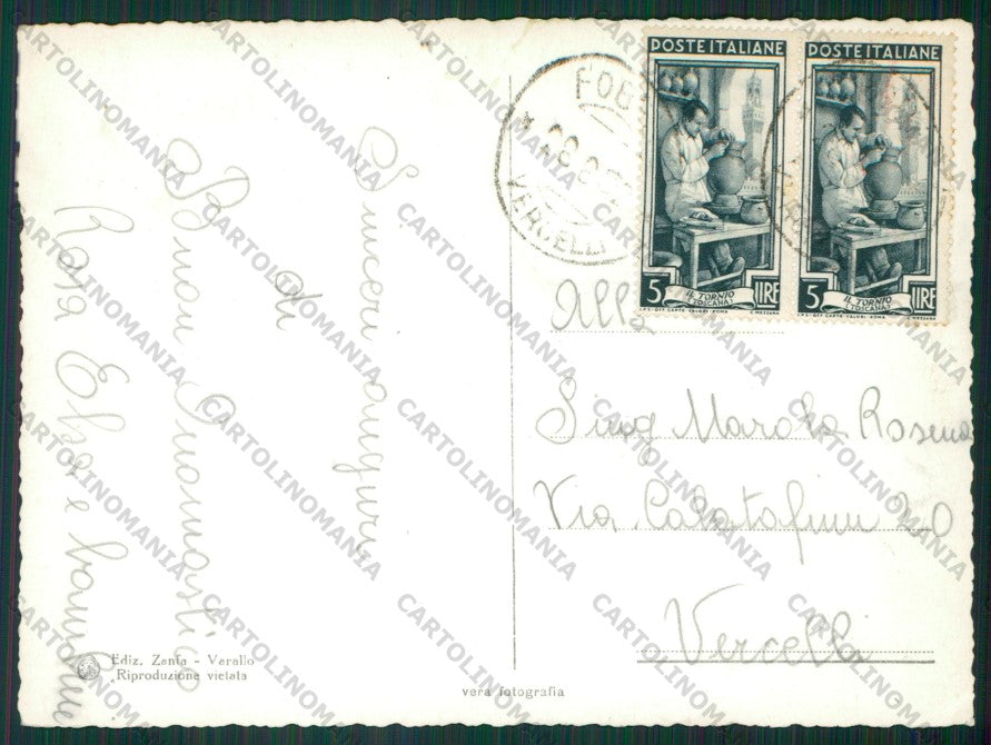 Vercelli Fobello Valsesia PIEGHINE Foto FG cartolina KV8570 – retro