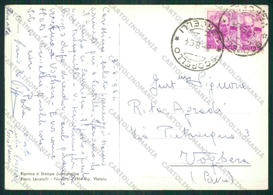 Vercelli Scopello PIEGHINE Foto FG cartolina KV8573 – retro