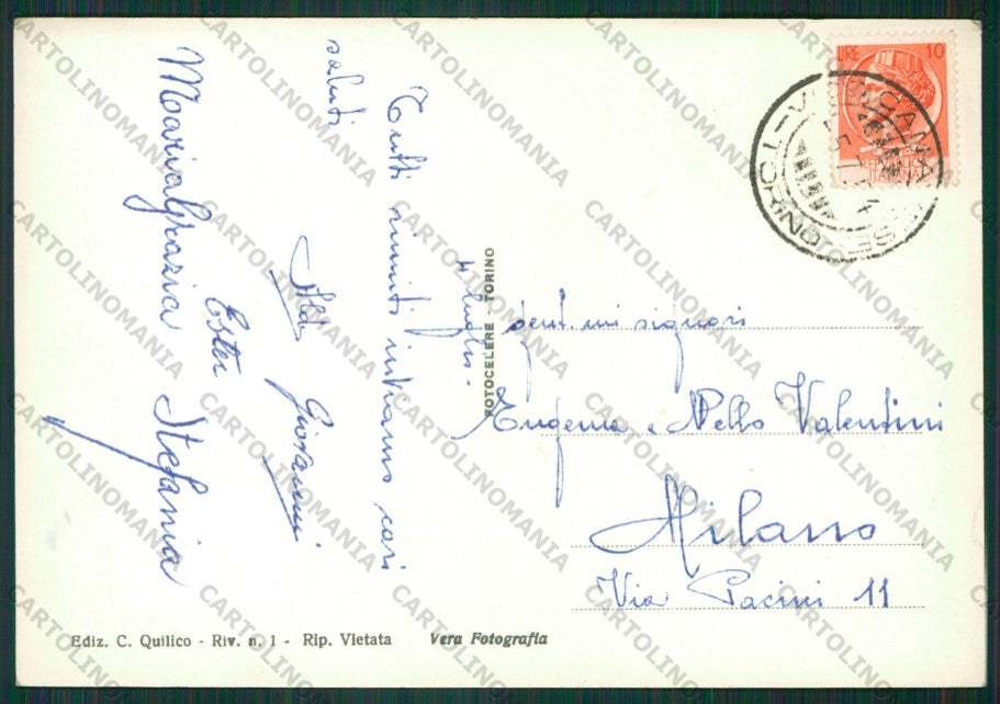 Torino Vico Canavese Monte Marzo Foto FG cartolina KV8583 – retro