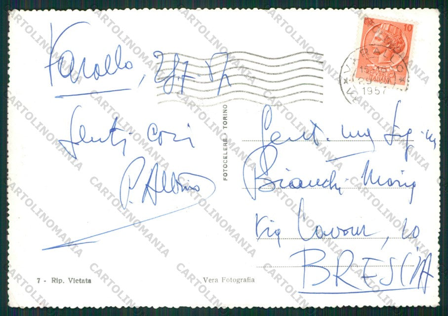 Vercelli Varallo Sesia Monte Rosa Foto FG cartolina KV8598 – retro