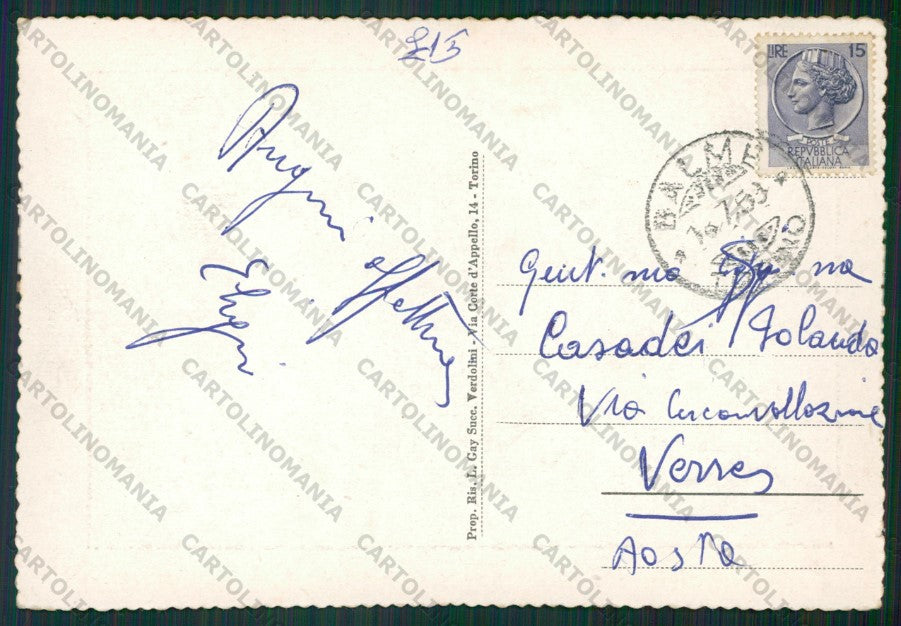 Torino Balme Cornetti FG cartolina KV8602 – retro
