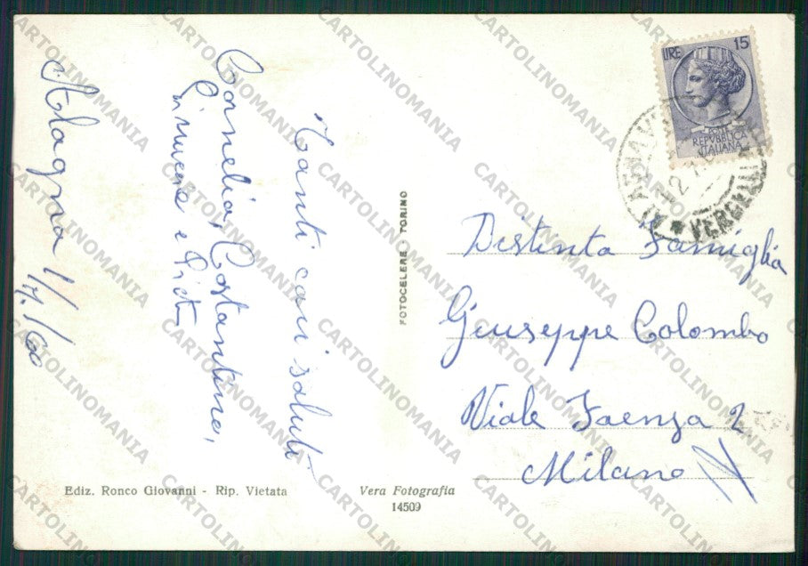 Vercelli Alagna Sesia Foto FG cartolina KV8615 – retro