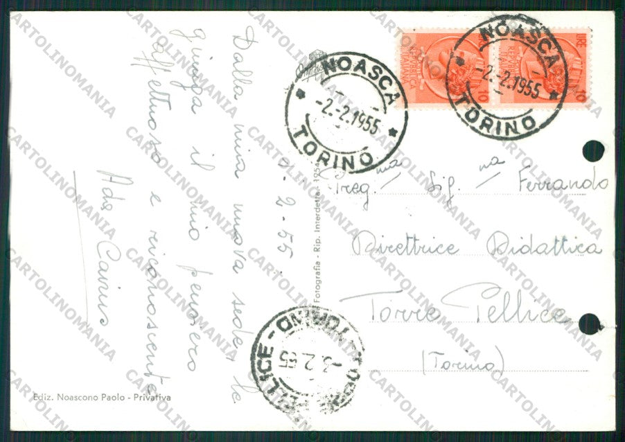 Torino Noasca FORI ARCHIVIO Foto FG cartolina KV8626 – retro