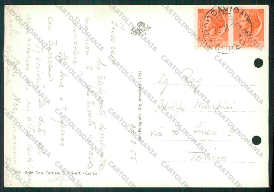 Cuneo Limone Piemonte FORI ARCHIVIO Foto FG cartolina KV8628 – retro