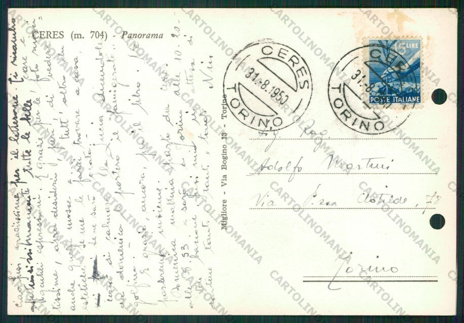 Torino Ceres FORI ARCHIVIO Foto FG cartolina KV8630 – retro