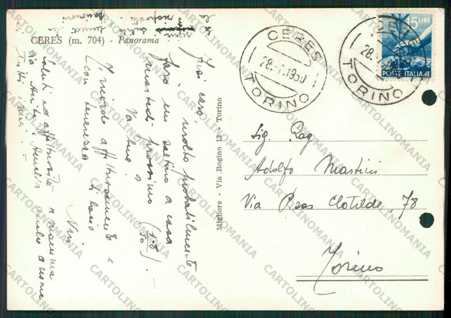 Torino Ceres FORI ARCHIVIO Foto FG cartolina KV8631 – retro