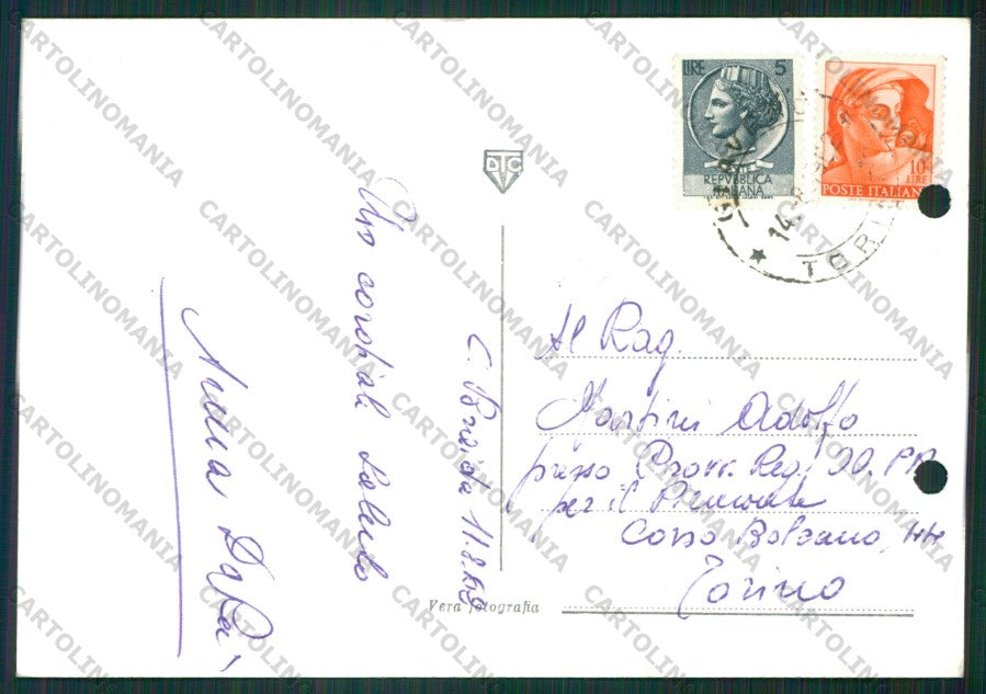 Torino Valgioie FORI ARCHIVIO Foto FG cartolina KV8632 – retro