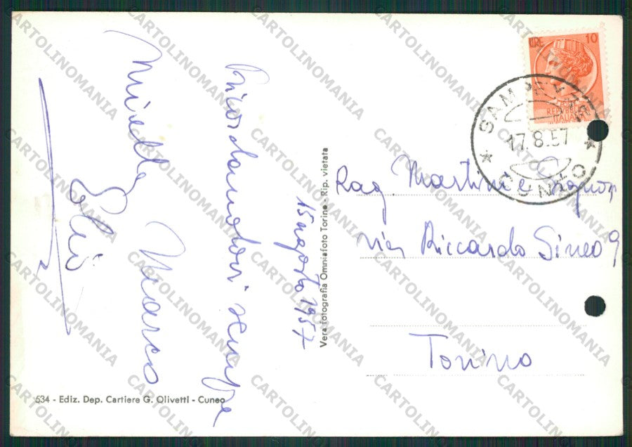 Cuneo Sampeyer Lago di Valle Varaita FORI ARCHIVIO Foto FG cartolina KV8638 – retro