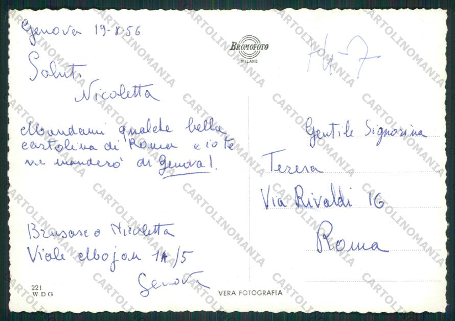Genova Città Saluti da Foto FG cartolina KV8653 – retro