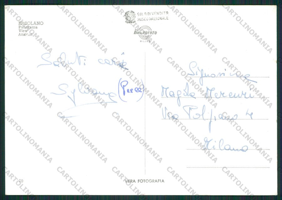 Napoli Ercolano Foto FG cartolina KV8656 – retro