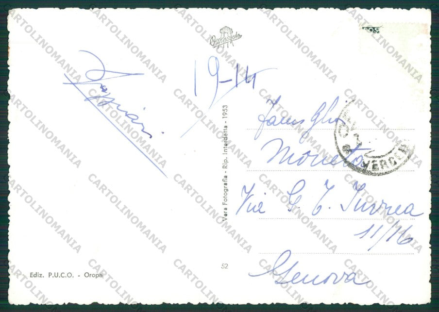 Biella Oropa Santuario COLLA Foto FG cartolina KV8660 – retro