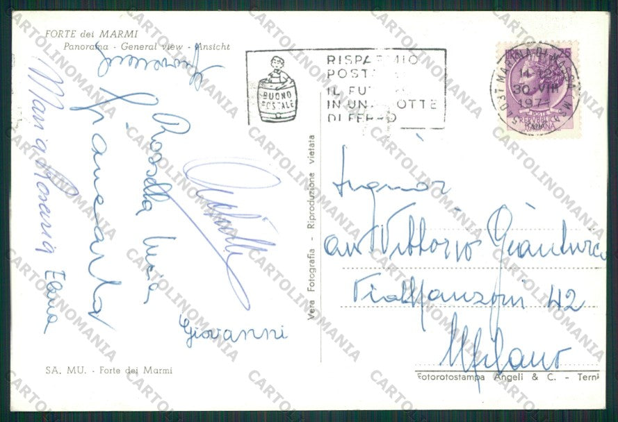 Lucca Forte dei Marmi Foto FG cartolina KV8664 – retro