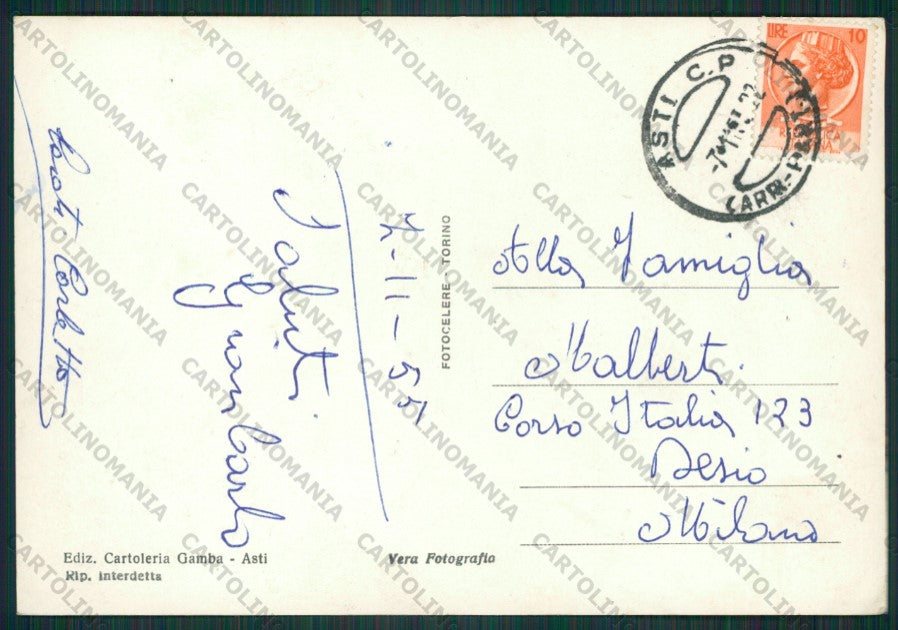 Asti Città Foto FG cartolina KV8666 – retro