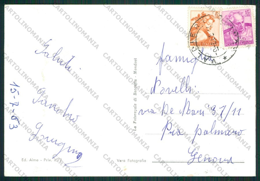 Cuneo Valdieri Capra Foto FG cartolina KV8670 – retro