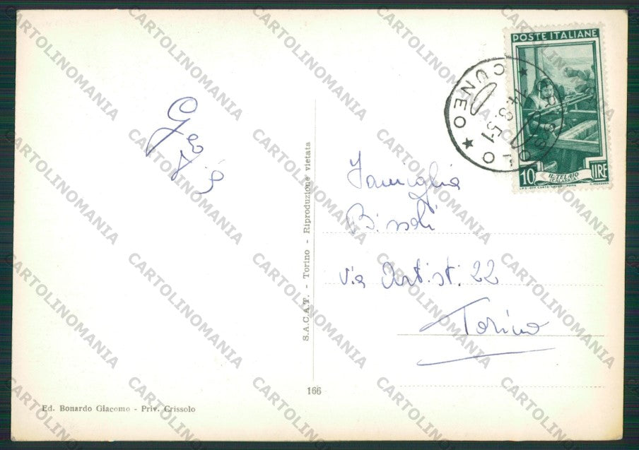 Aosta Crissolo Foto FG cartolina KV8676 – retro