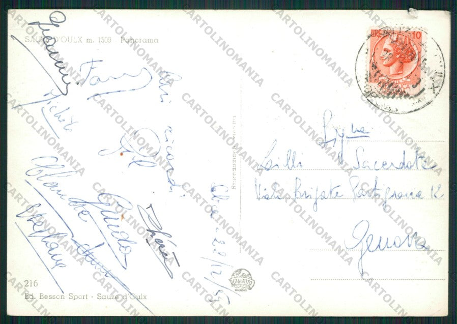 Aosta Sauze d'Oulx STRAPPINO PIEGA Foto FG cartolina KV8687 – retro