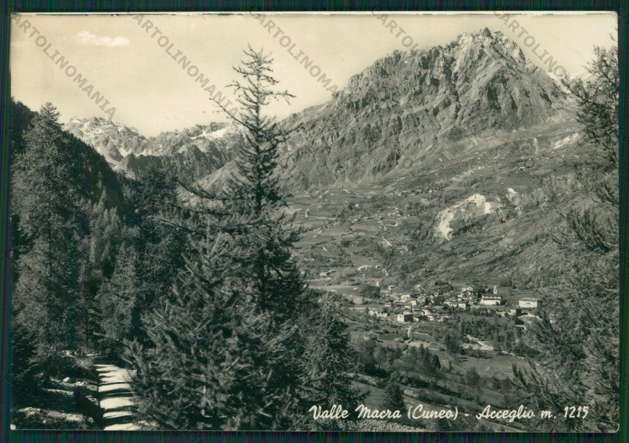 Cuneo Acceglio Valle Macra PIEGA Foto FG cartolina KV8689 – fronte