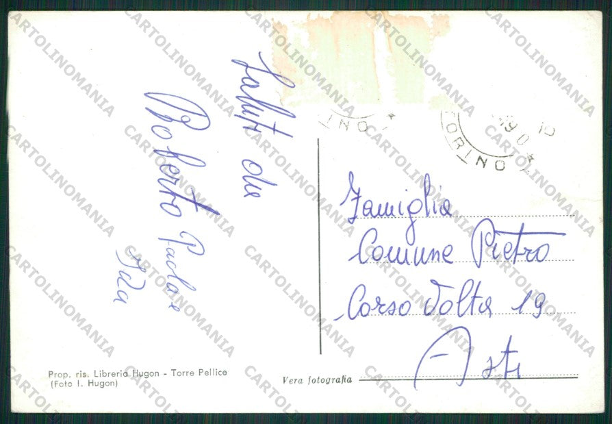 Torino Pinerolo Salza Campo di COLLA Foto FG cartolina KV8707 – retro