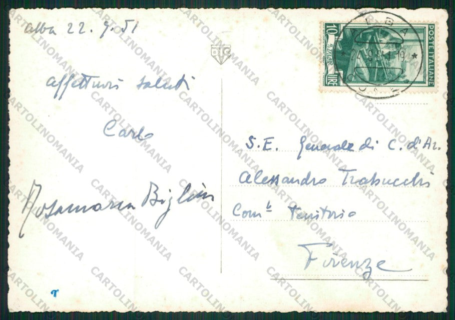 Cuneo Alba PIEGHINE Foto FG cartolina KV8759 – retro