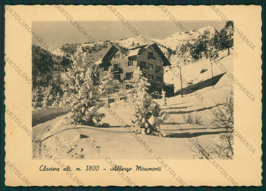 Torino Claviere Nevicata FG cartolina KV8773 – fronte