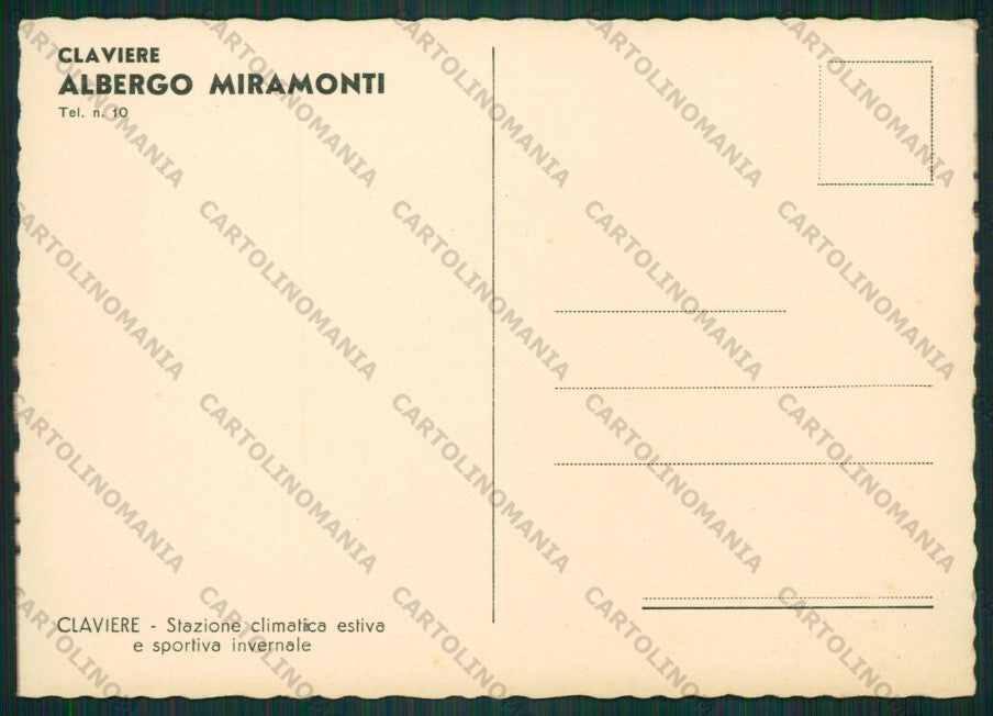 Torino Claviere Nevicata FG cartolina KV8773 – retro