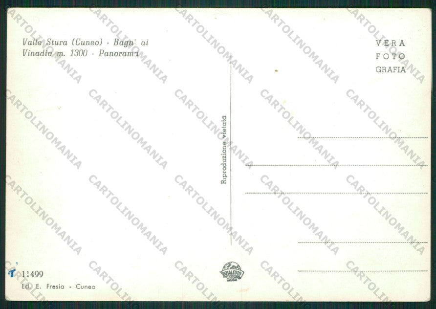 Cuneo Vinadio Bagni di Foto FG cartolina KV8781 – retro