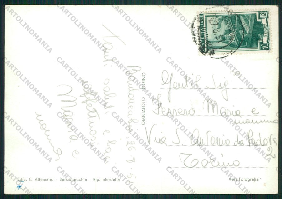 Torino Bardonecchia Foto FG cartolina KV8803 – retro