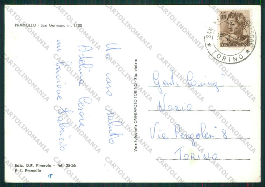 Torino Pramollo Foto FG cartolina KV8810 – retro