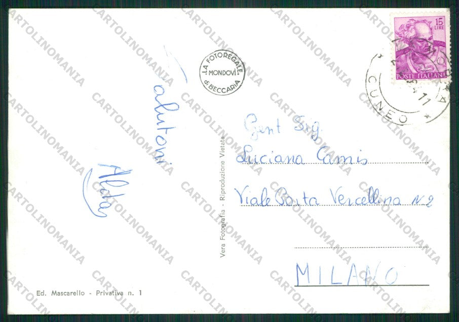 Cuneo La Morra Foto FG cartolina KV8818 – retro