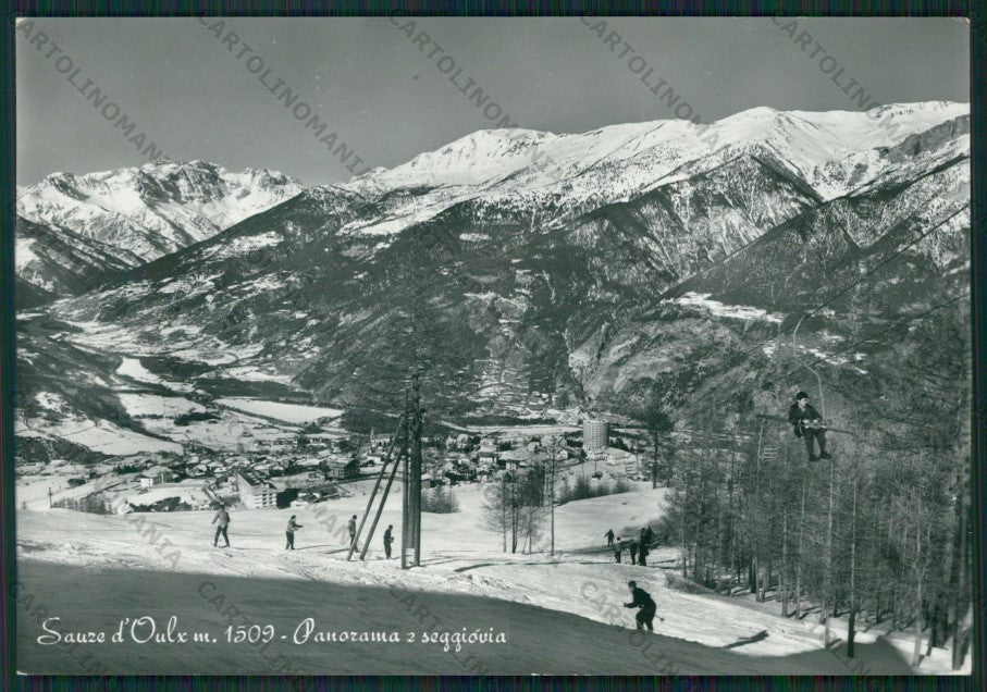 Torino Sauze d'Oulx Nevicata Sci Foto FG cartolina KV8820 – fronte