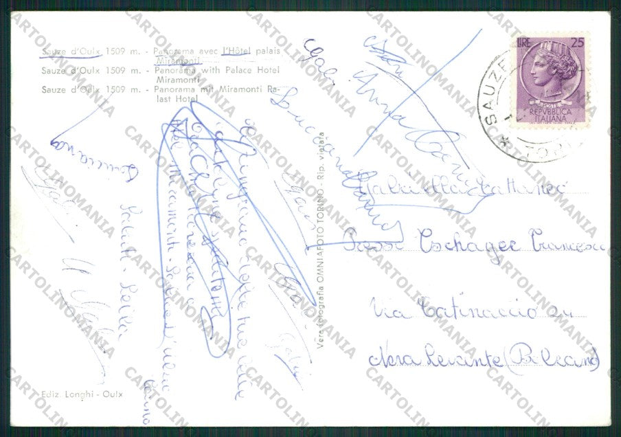 Torino Sauze d'Oulx Foto FG cartolina KV8826 – retro
