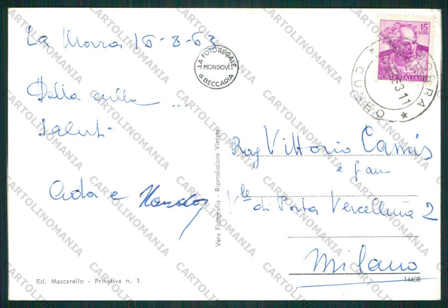 Torino La Morra PIEGHINA Foto FG cartolina KV8827 – retro