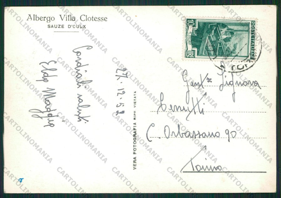 Torino Sauze d'Oulx La Clotesse Foto FG cartolina KV8835 – retro