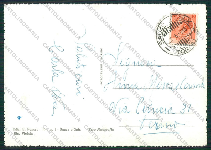 Torino Sauze d'Oulx Colonia Fiat Chaberton Foto FG cartolina KV8851 – retro