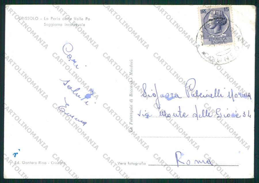 Cuneo Crissolo Seggiovia del Monviso MACCHIA Foto FG cartolina KV8852 – retro