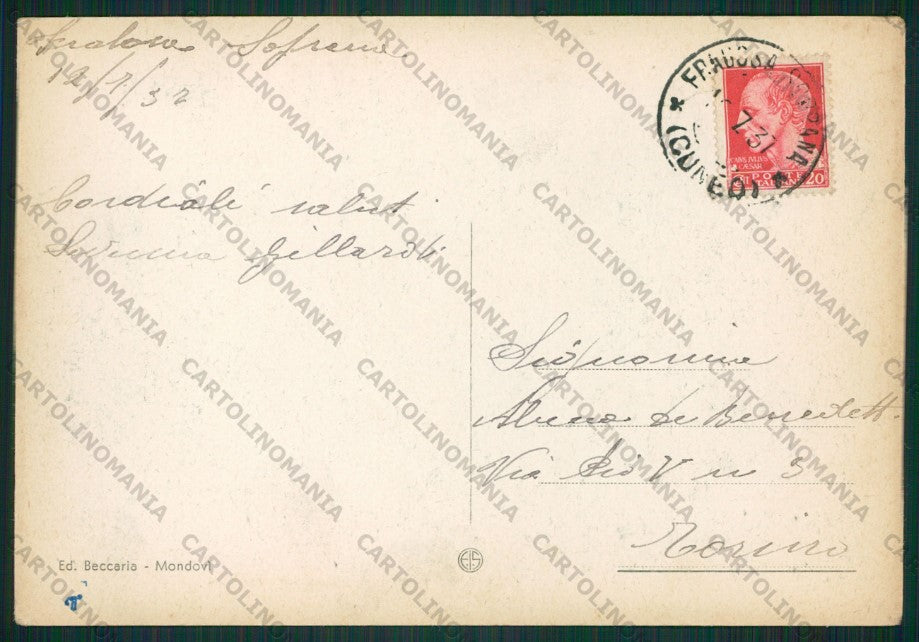 Cuneo Frabosa Soprana Monte Moro FG cartolina KV8853 – retro