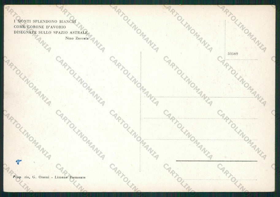Cuneo Limone Piemonte Nevicata FG cartolina KV8859 – retro
