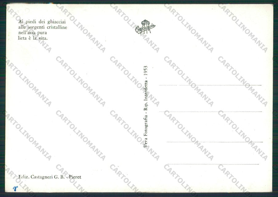 Torino Pian della Mussa Ciamarella Foto FG cartolina KV8862 – retro