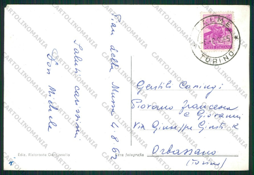 Torino Pian della Mussa Foto FG cartolina KV8863 – retro